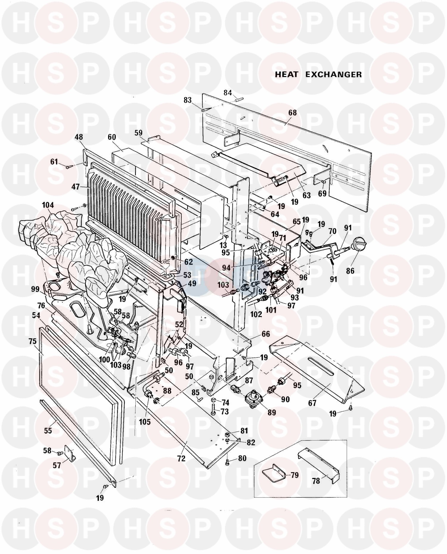 Baxi Bermuda LFE 3 Super (Heat Exchanger)Diagram Heating Spare Parts